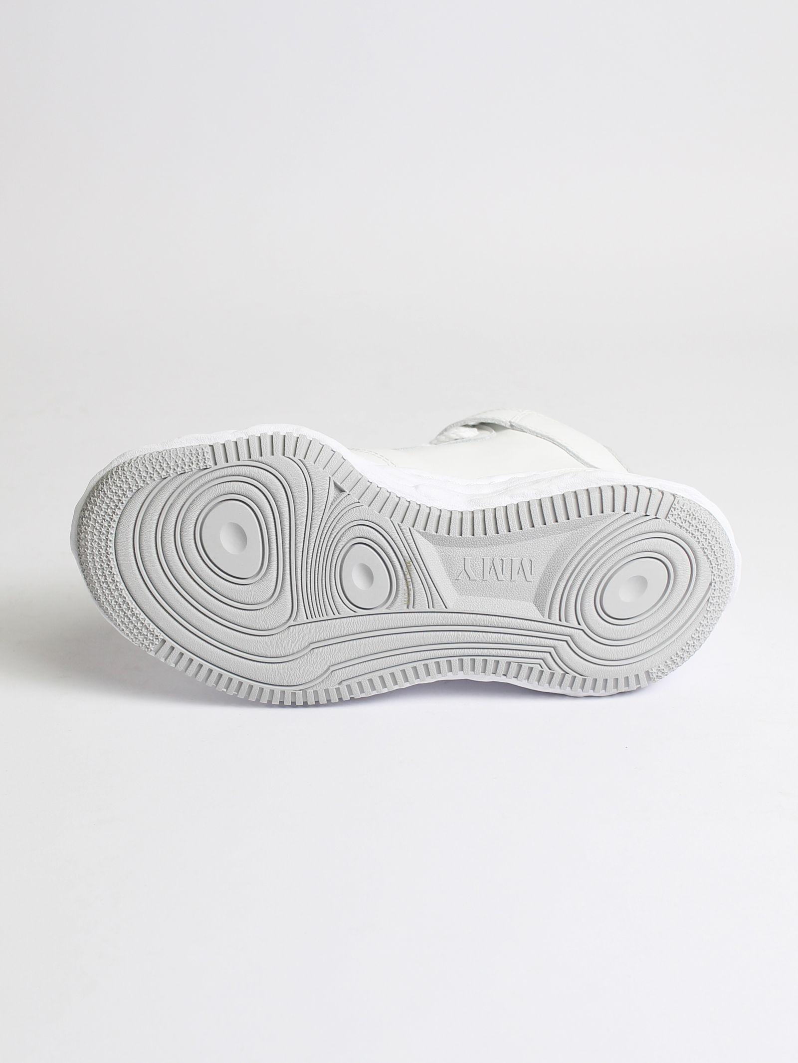 "WAYNE" OG Sole Leather High-top Sneaker  A07FW701 - WHITE