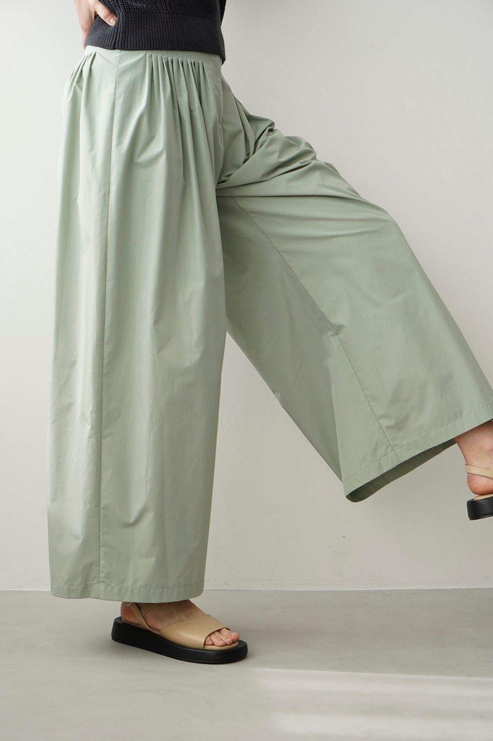 CLANE   タック デザイン ワイド パンツ   TUCK DESIGN WIDE PANTS