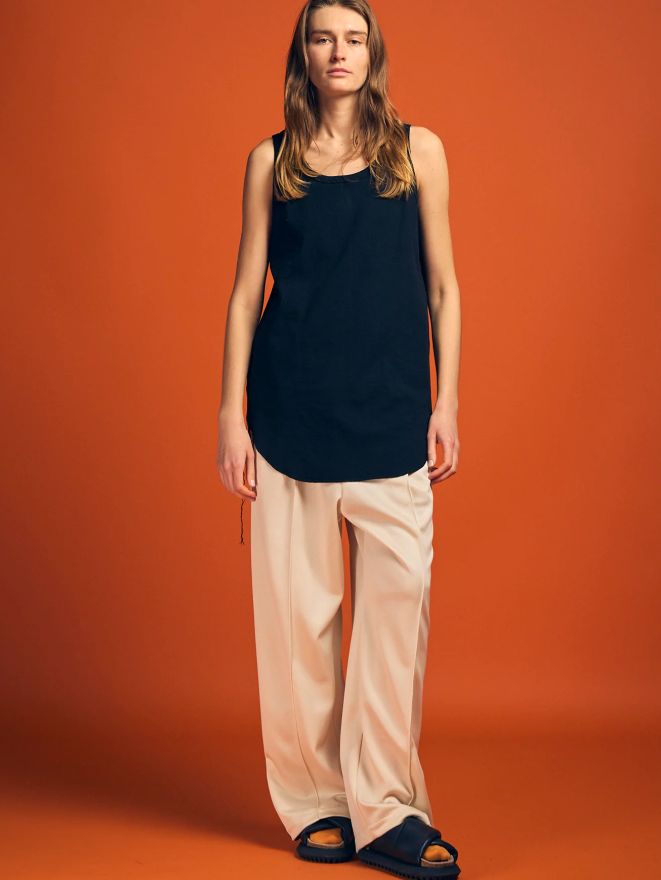 フライスレイヤータンクトップ - Fraise Layered Tank Top - BLACK