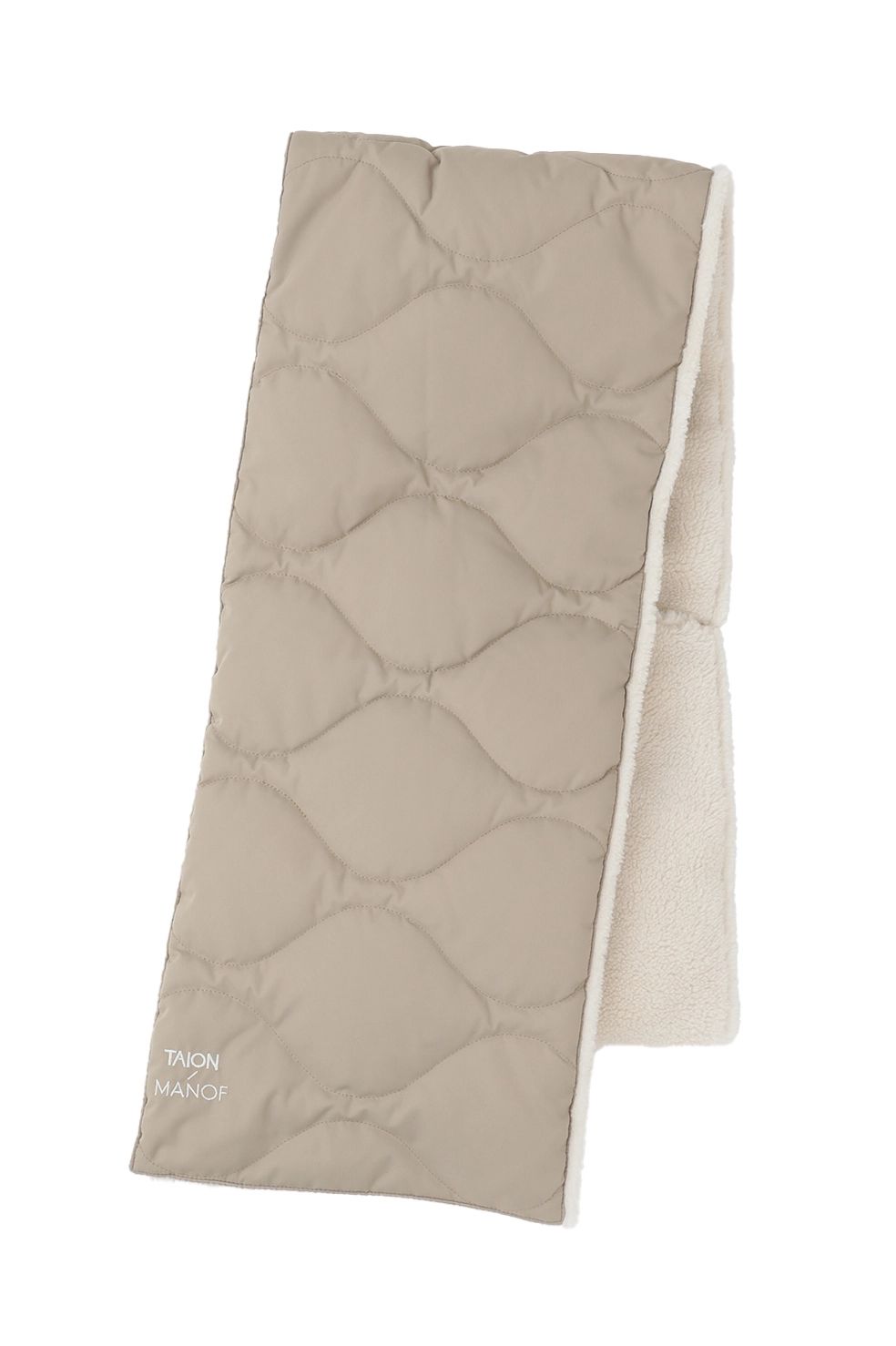 【TAION×MANOF】リバーシブルダウンマフラー - REVERSIBLE DOWN MUFFLER （BEIGE）