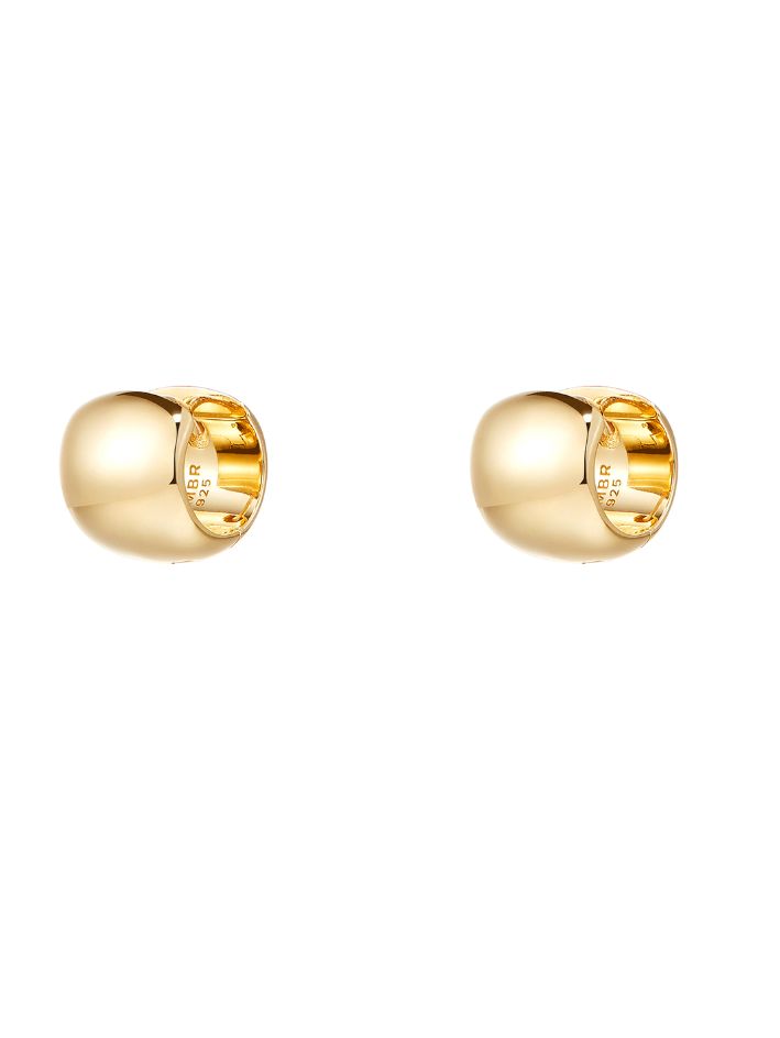 【両耳用】 ラージボリューム ワン タッチ ピアス - Volume One Touch Earrings GOLD
