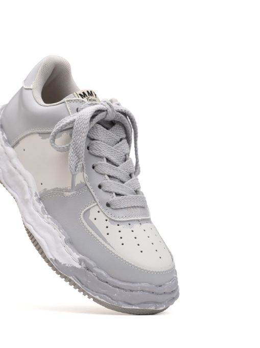 オリジナルソール スニーカー - "WAYNE" OG Sole Painted Leather Low-top Sneaker GREY