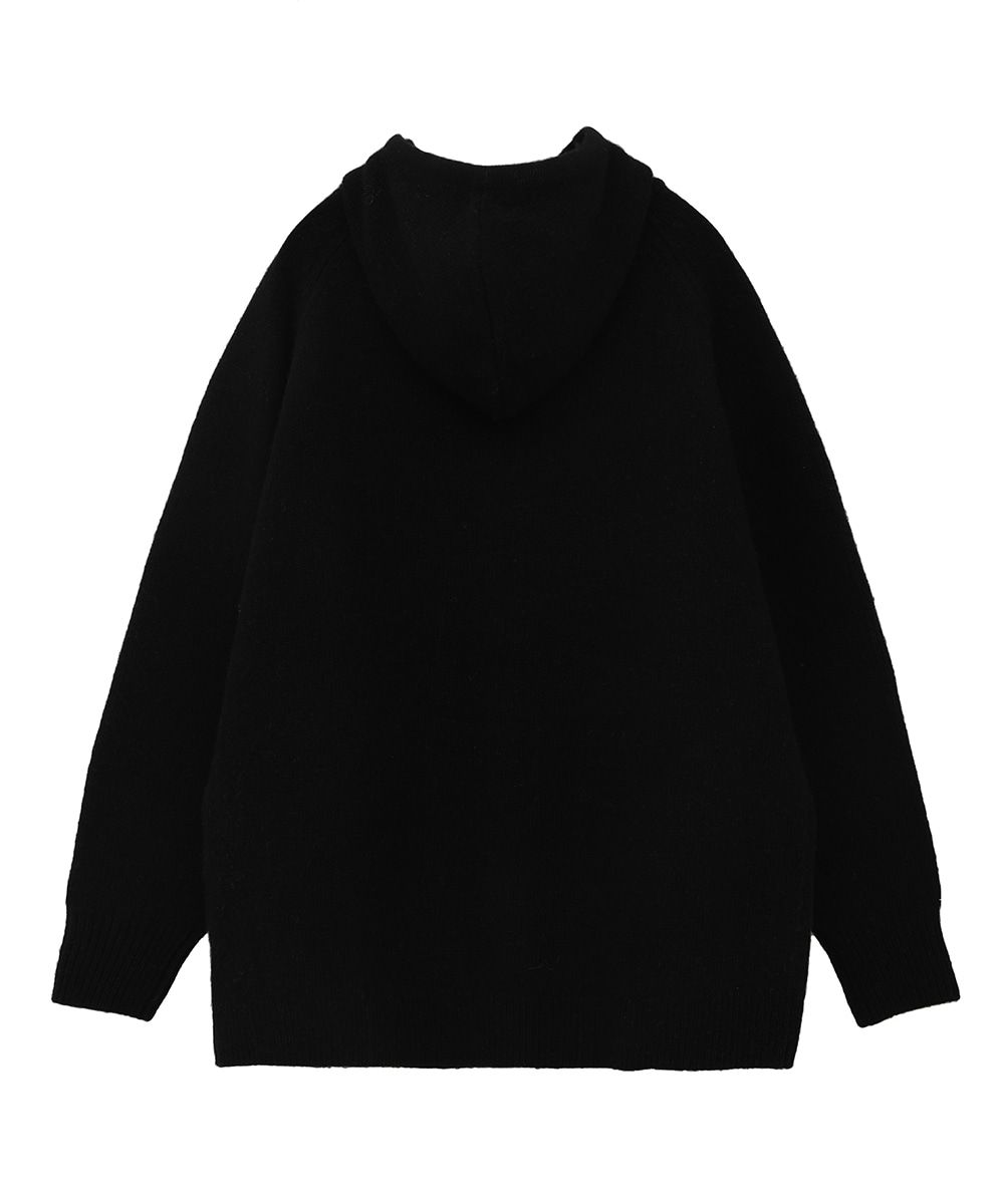 CLANE - ハイネックフードニットトップス - H/N KNIT HOODIE - BLACK