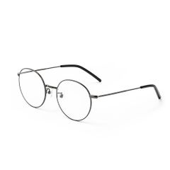 ラウンド眼鏡 - METAL ROUND FRAME GLASSES - BK FRAME × CLEAR