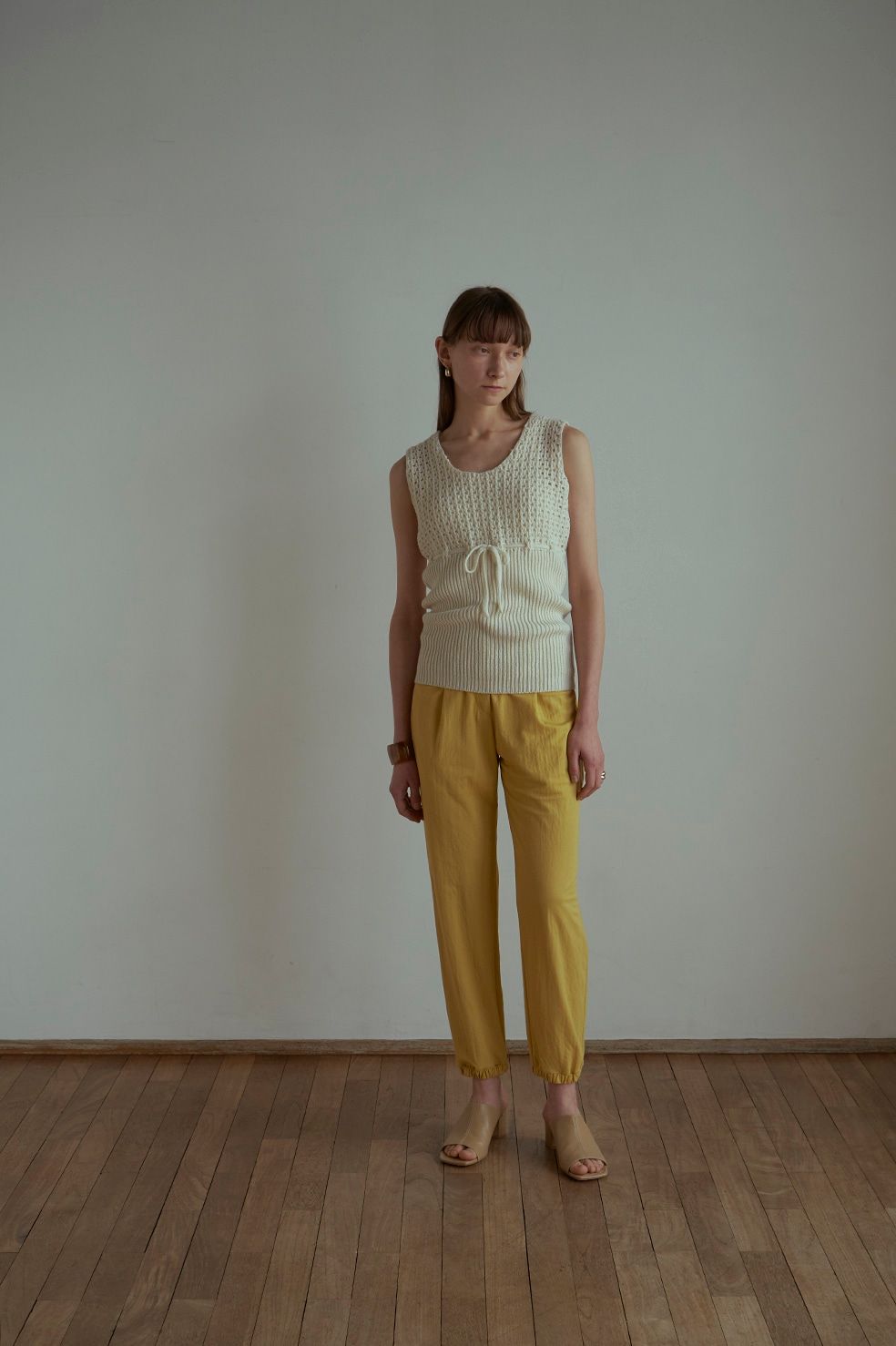 CLANE - ギャザージャージパンツ - HEM GATHER JERSEY PANTS