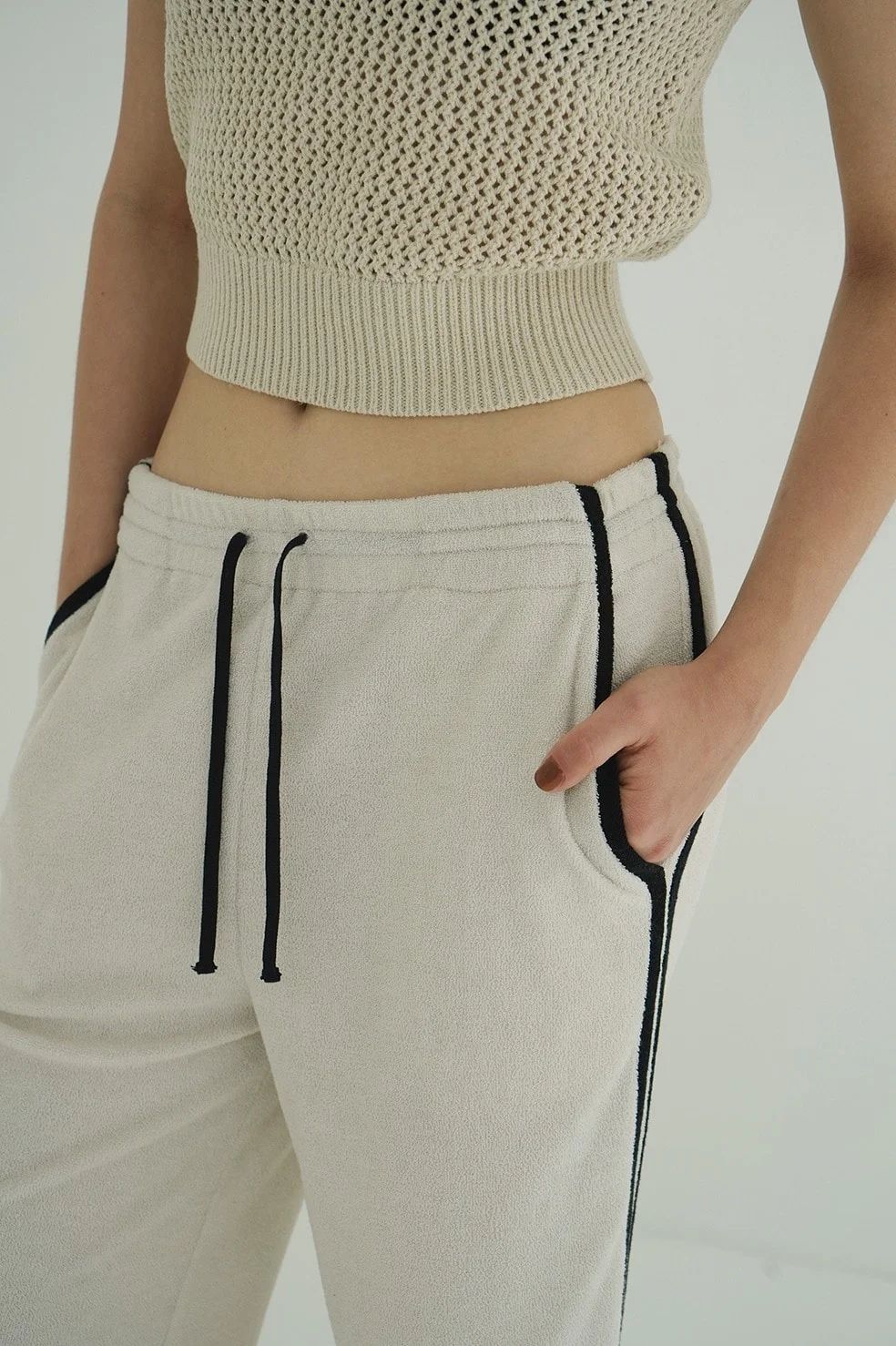 パイルラインパンツ - PILE LINE PANTS -  IVORY