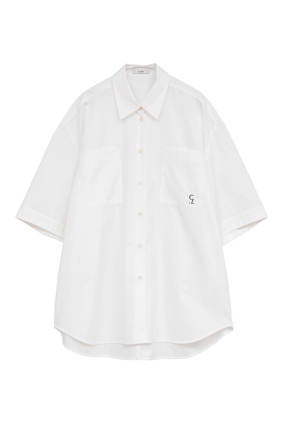 ハーフスリーブヒュージーシャツ - HALF SLEEVE HUGE SHIRTS (WHITE)