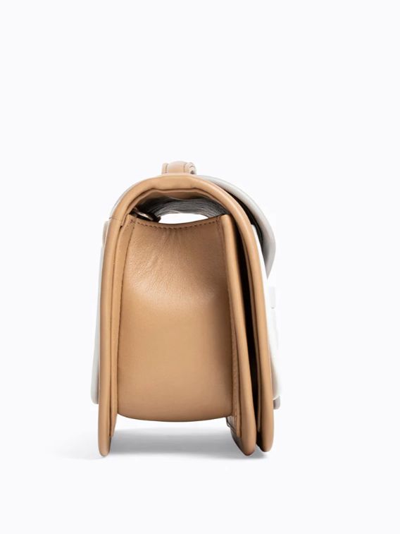 アルファ マキシ  ハンドバッグ - ALPHA  MAXI BAG - CAPPUCCINO-GREY-WHT