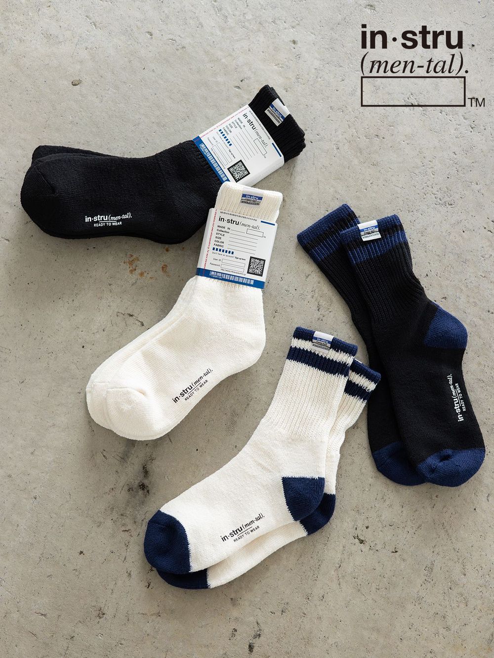 リピーター続出！メゾンミハラヤスヒロ in・stru(mental). のロゴ入りクルーソックスが今売れてます