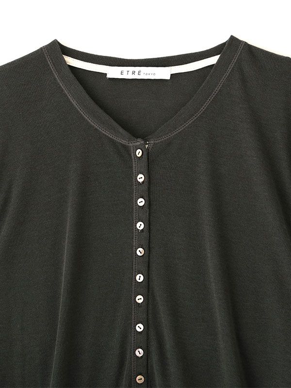 ウールフライスヘンリーネックプルオーバー（CHARCOAL）