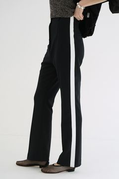 ハイウエストパンツ - HIGH WAIST SIDE LINE PANTS - NAVY