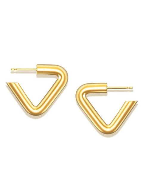 【両耳用】 TRIANGLE 301 YELLOW - トライアングル ピアス シルバー925 /18Kポスト