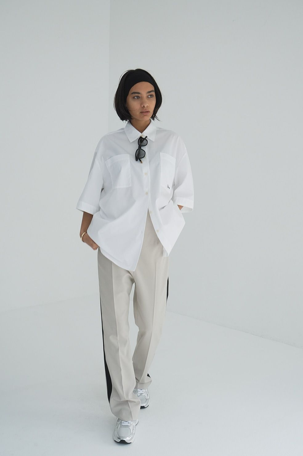 専門店では HALF - ヒュージーシャツ - CLANE SLEEVE WHITE SHIRTS HUGE シャツ/ブラウス(長袖/七分)