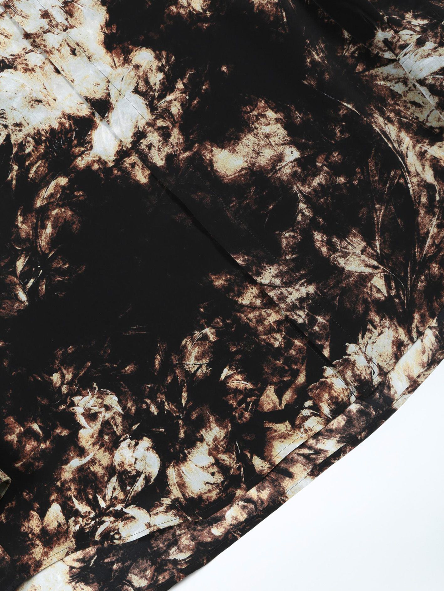 フラワープリントシャツ - Flower Print Shirt - BLACK×CREAM