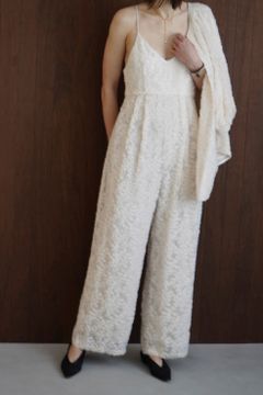 フリンジ キャミソール オールインワン - FRINGE CAMISOLE ALL IN ONE - IVORY