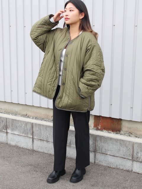 大人可愛いCLANEのボアブルゾンコーデ