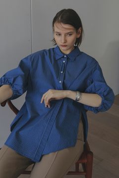 バルーンスリーブシャツ - BALOON SLEEVE SHIRT - STRIPE