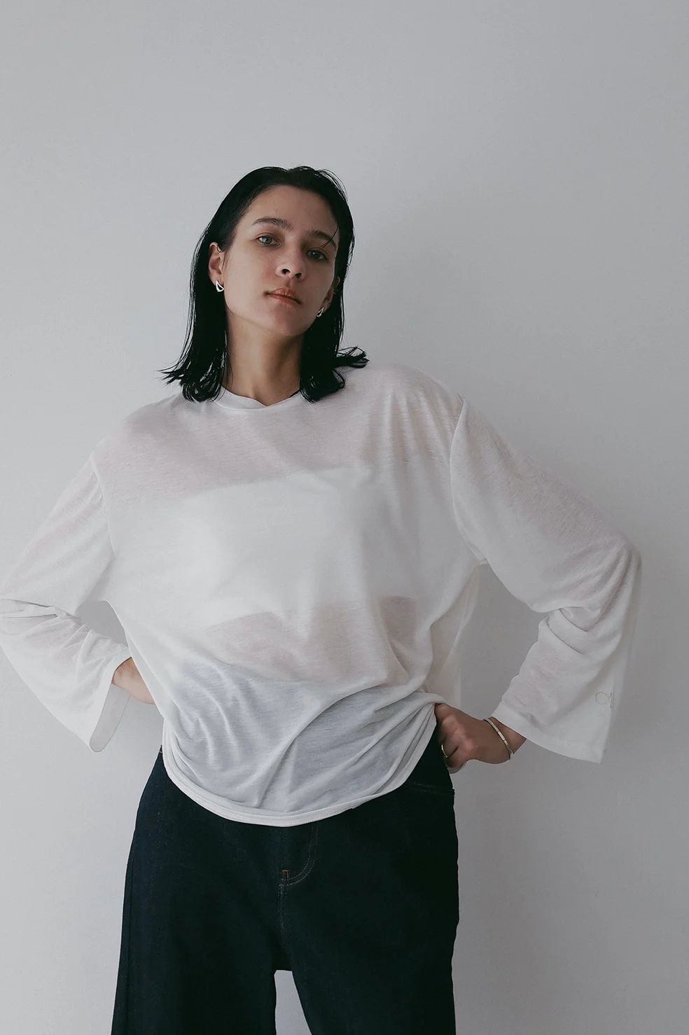 【2枚セット】ベーシックT / ロンT - 2TYPE LOGO PACK T-SHIRT WHITE