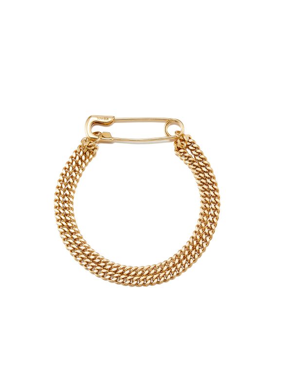 NUMBERING - Safety Pin Chain Layered Bracelet - セーフティ
