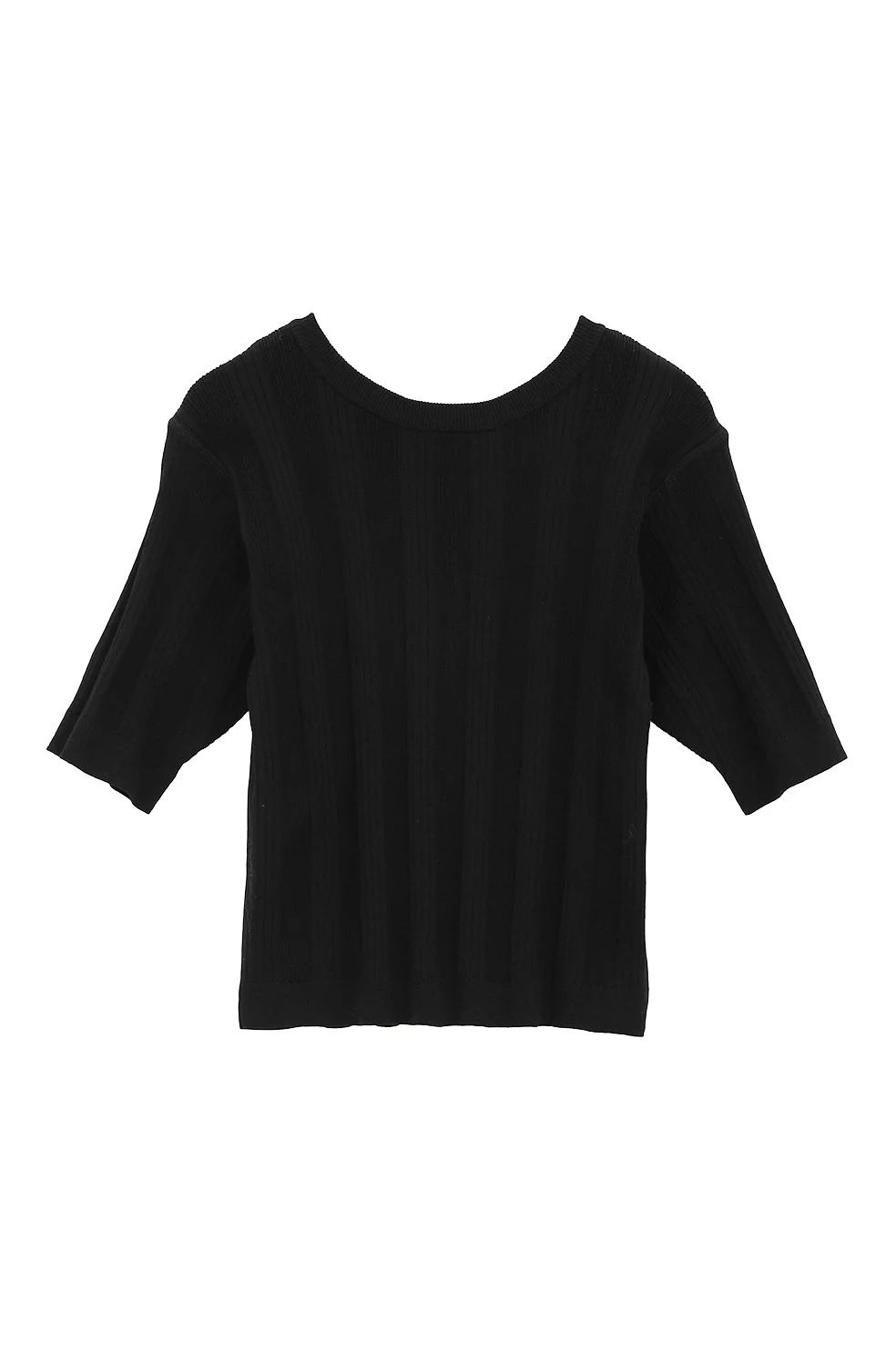 クラネ / CLANE ファイスリブ ニット カーディガン - W FACE RIB KNIT CARDIGAN - BLACK CLANE - ファイスリブ ニット カーディガン - W FACE RIB KNIT