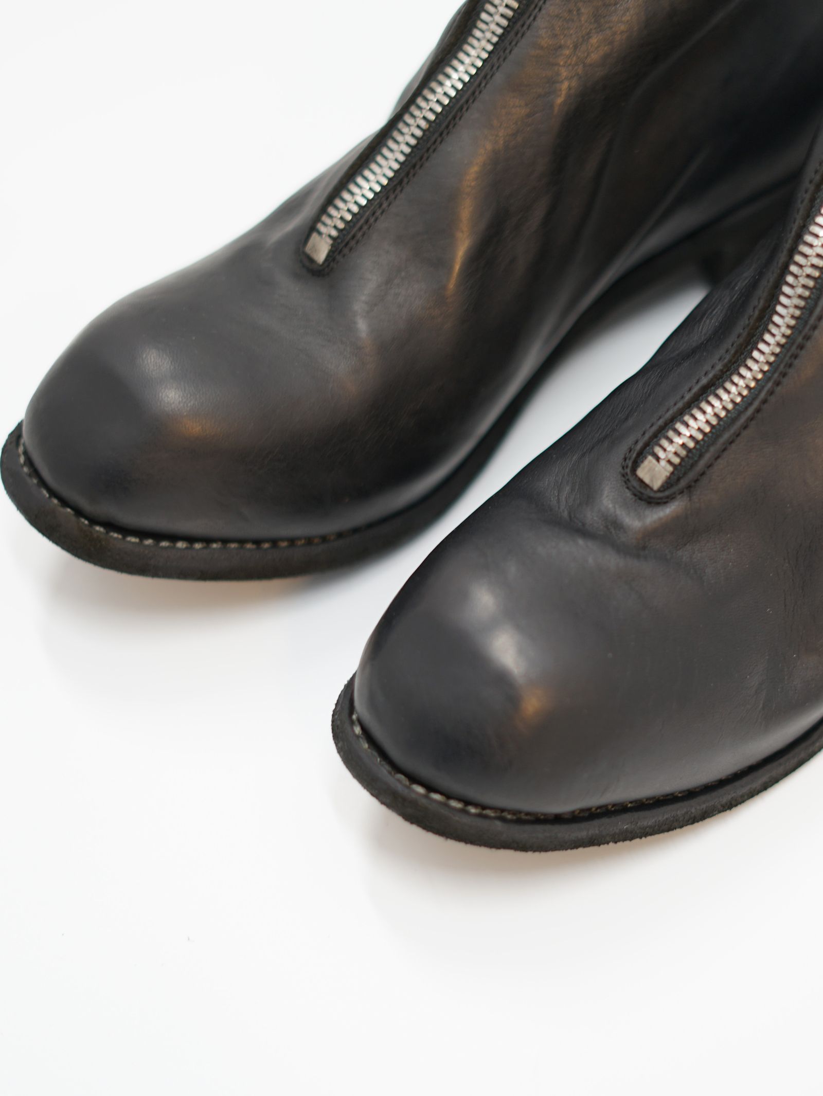 【PL1】 フロントジップ ブーツ - Front Zip Boots (BLACK)