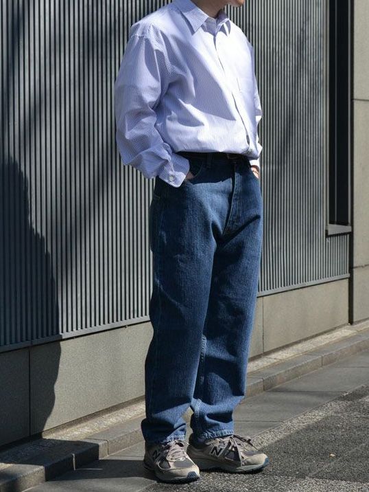 トーマスメイソン ストライプ レギュラー シャツ - T.M. STRIPE REGULAR COLLAR L/S SHIRT[WHITE STRIPE]
