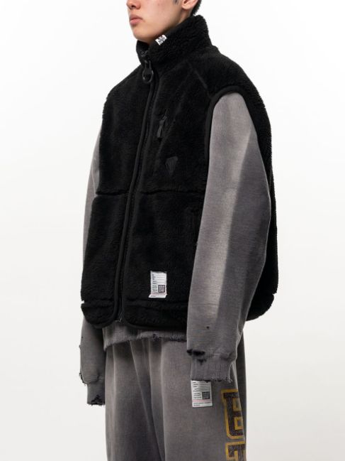 【26AW】 ワイドバッグボアベスト - Wide Back Boa Vest - BLACK