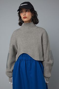 ミリタリー ショート トップス - Military short top T.GREY