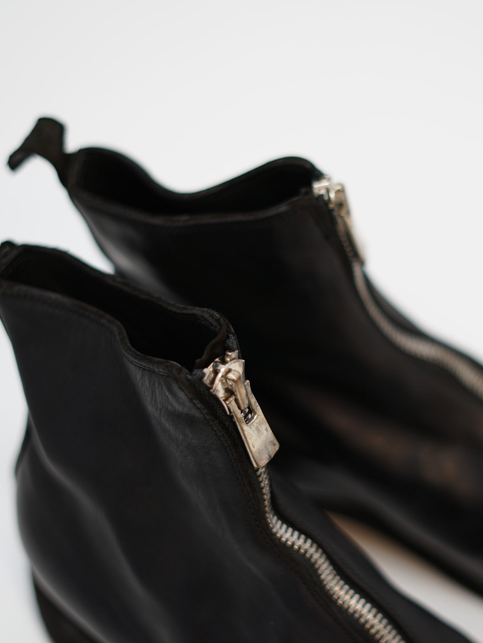 【PL1】 フロントジップ ブーツ - Front Zip Boots (BLACK)