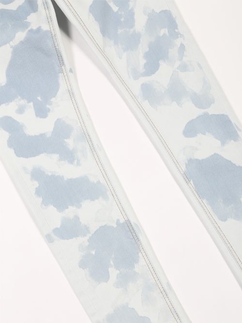 スーパーハイパワーデニム パッチィパターンブリーチレギンスパンツ - Bleach Denim Pants - SAXE×OFF WHITE