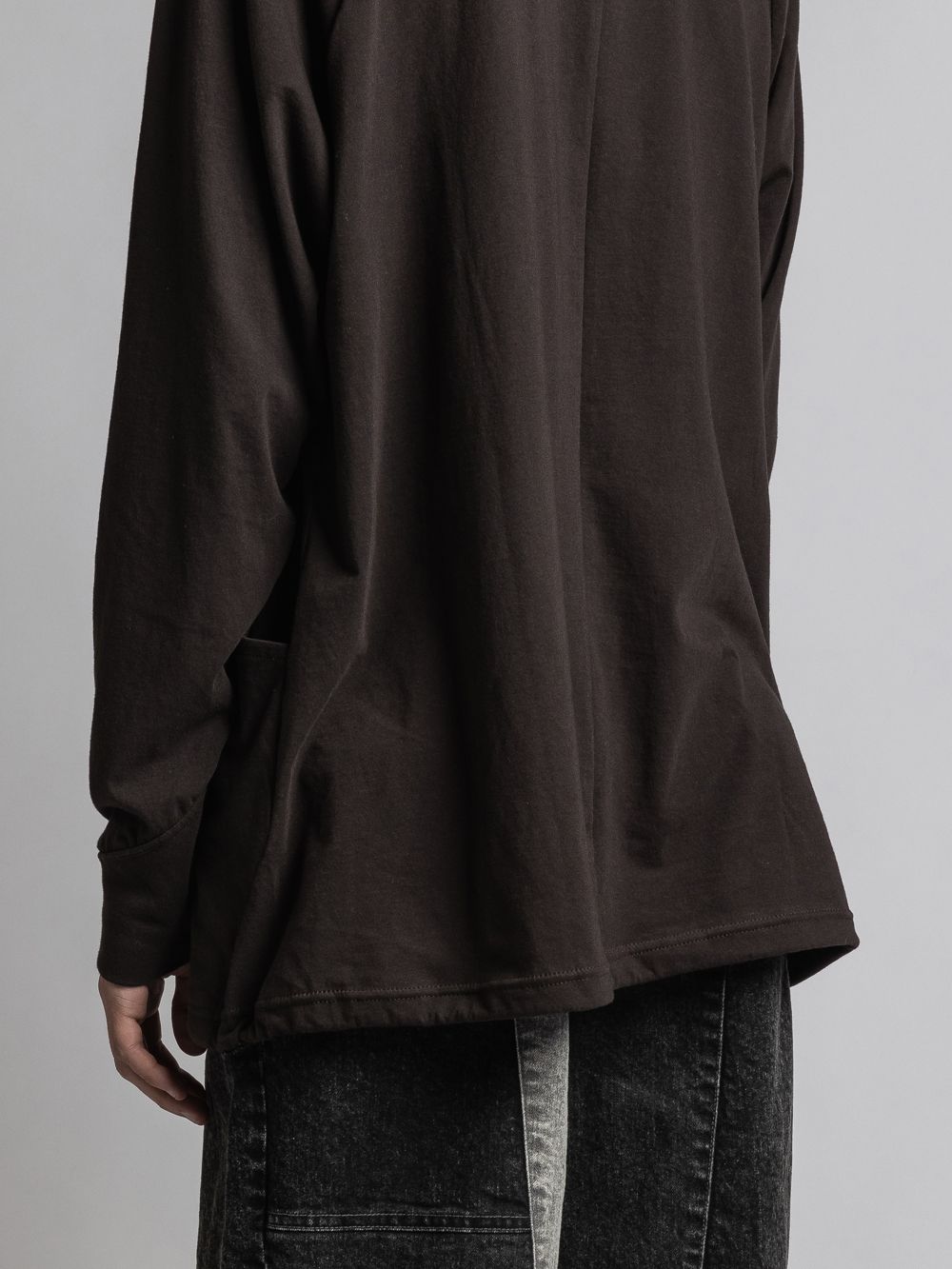 タートルネックカッソー - 40/- soft jersey Turtle necked T DARK BROWN