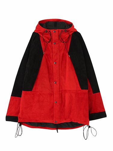 レザーマウンテンパーカー - LEATHER MOUNTAIN PARKA -RED