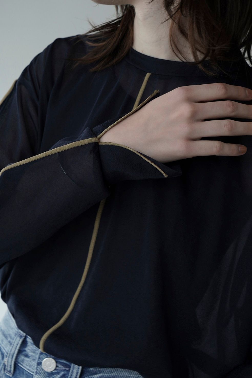 CLANE - LINE SHEER L/S TOPS - PINK | ADDICT WEB SHOP