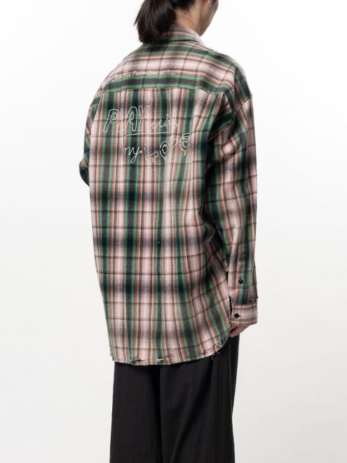 ヴィンテージライクチェックシャツ - VINTAGE LIKE CHK SH (PINK)