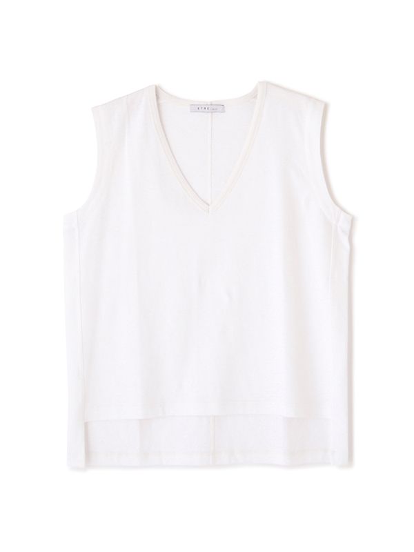 ヘンプコットンスリーブレスプルオーバー - WHITE