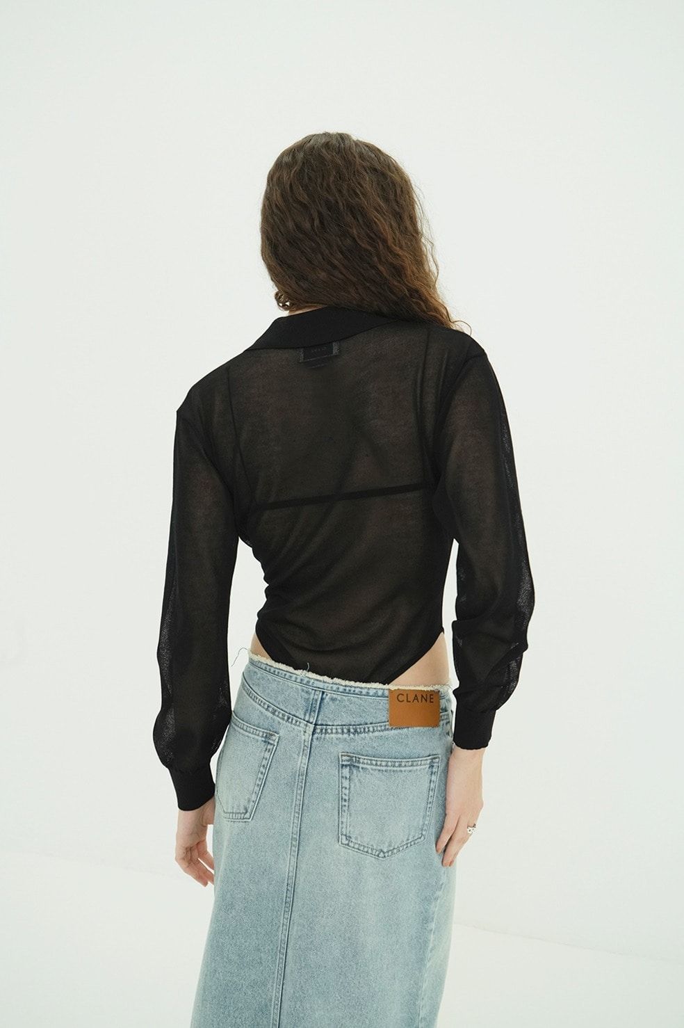 スキッパー ニット ボディスーツ - SKIPPER KNIT BODYSUITS (BLACK)