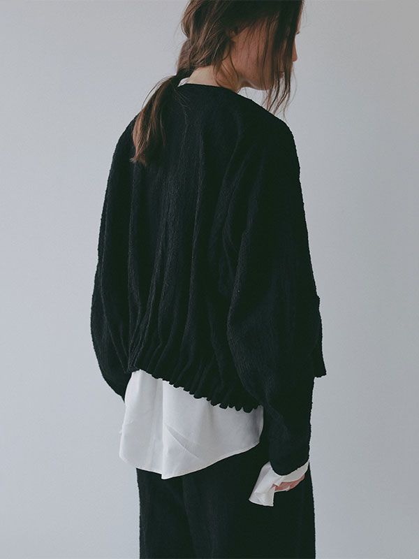 コットンジャガードライトブルゾン （BLACK)