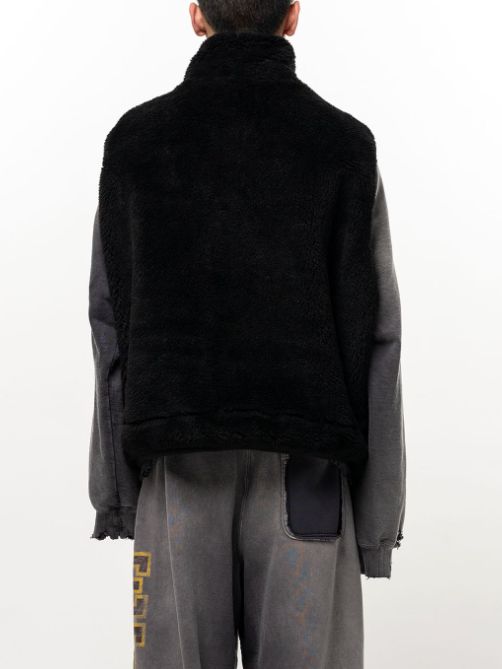 【26AW】 ワイドバッグボアベスト - Wide Back Boa Vest - BLACK