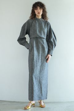レイヤードワンピース -  HALTER LAYERED ONEPIECE - BLACK
