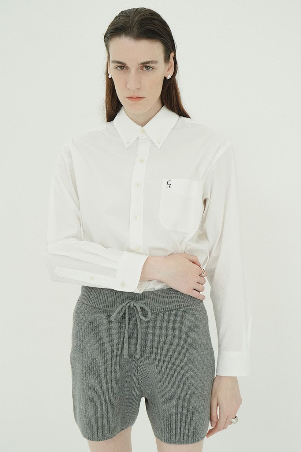 【26AW】 ロゴボタンダウンベーシックシャツ -   LOGO BUTTON-DOWN BASIC SHIRTS （WHITE）
