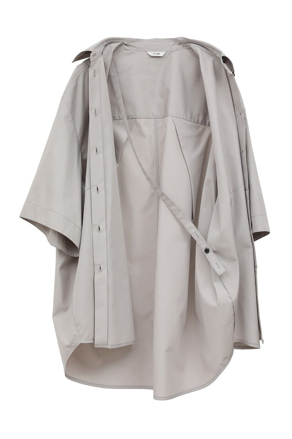 CLANE - ヒュージーシャツ - HALF SLEEVE HUGE SHIRTS GREY