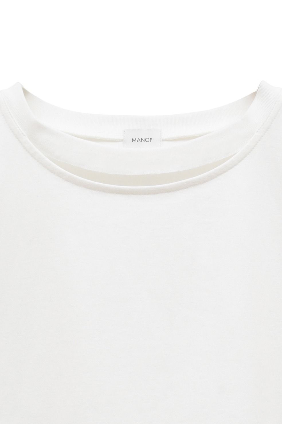 スリットネックトップス - SLIT NECK CUT TOPS - WHITE