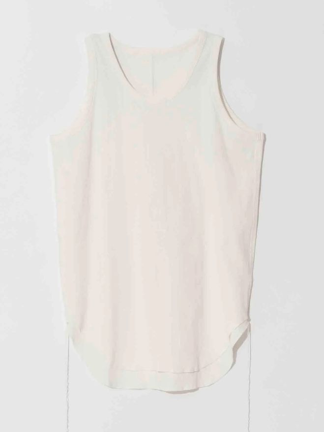 フライスレイヤータンクトップ - Fraise Layered Tank Top - WHITE