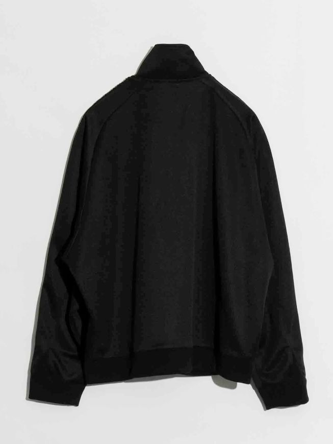 オーバー トラックジャケット - Prime-Over Crochet Line Track Jacket - BLACK