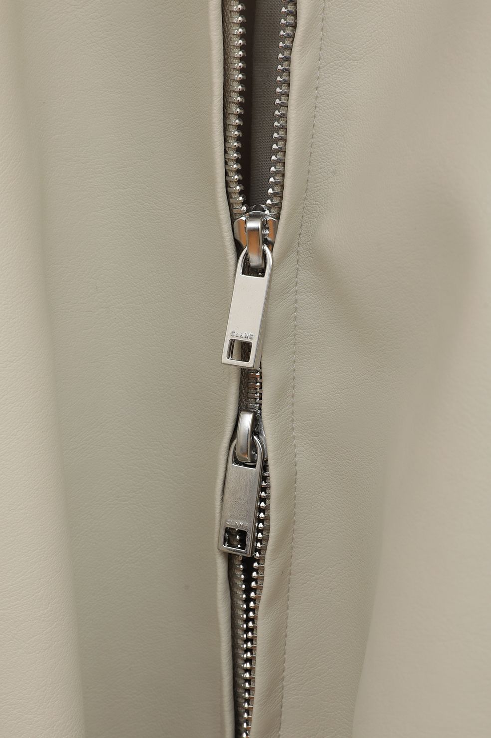 フェイクレザーバルーンジャケット - FAKE LEATHER BALLOON JACKET IVORY