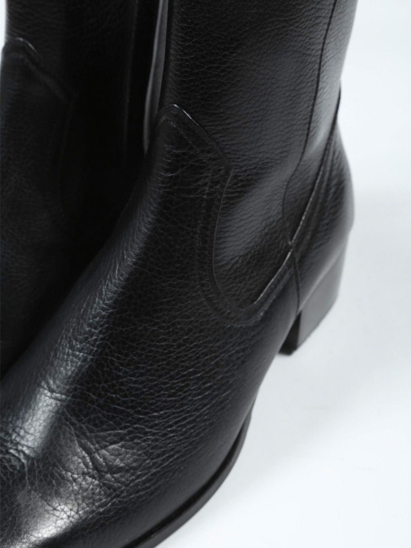 GalaabenD - エンボス 5cm ヒールブーツ - Emboss Heel Boots - Black