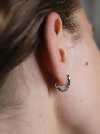 【両耳用】クリーパーピアス SV シルバー シンプル デザイン ユニセックス アクセサリー