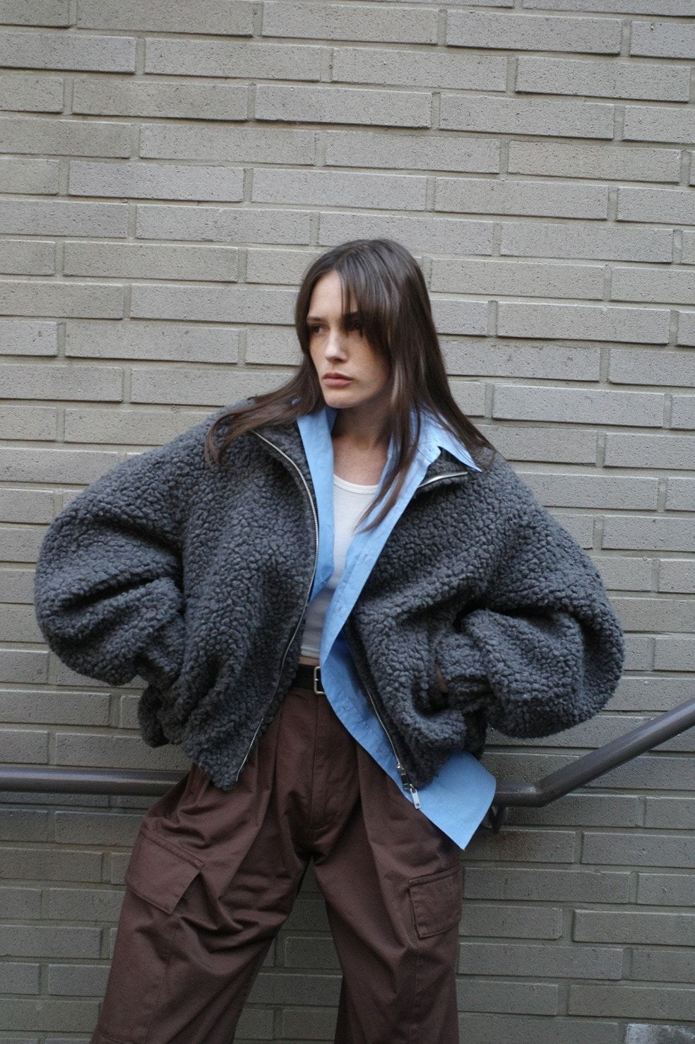 バルーン ボア ブルゾン  -BALLOON BOA BLOUSON （GREY）