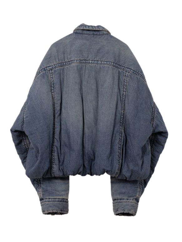 【レディース】ロールアップヘム パファーデニムジャケット | Roll-up Hem Puffer Denim Jacket