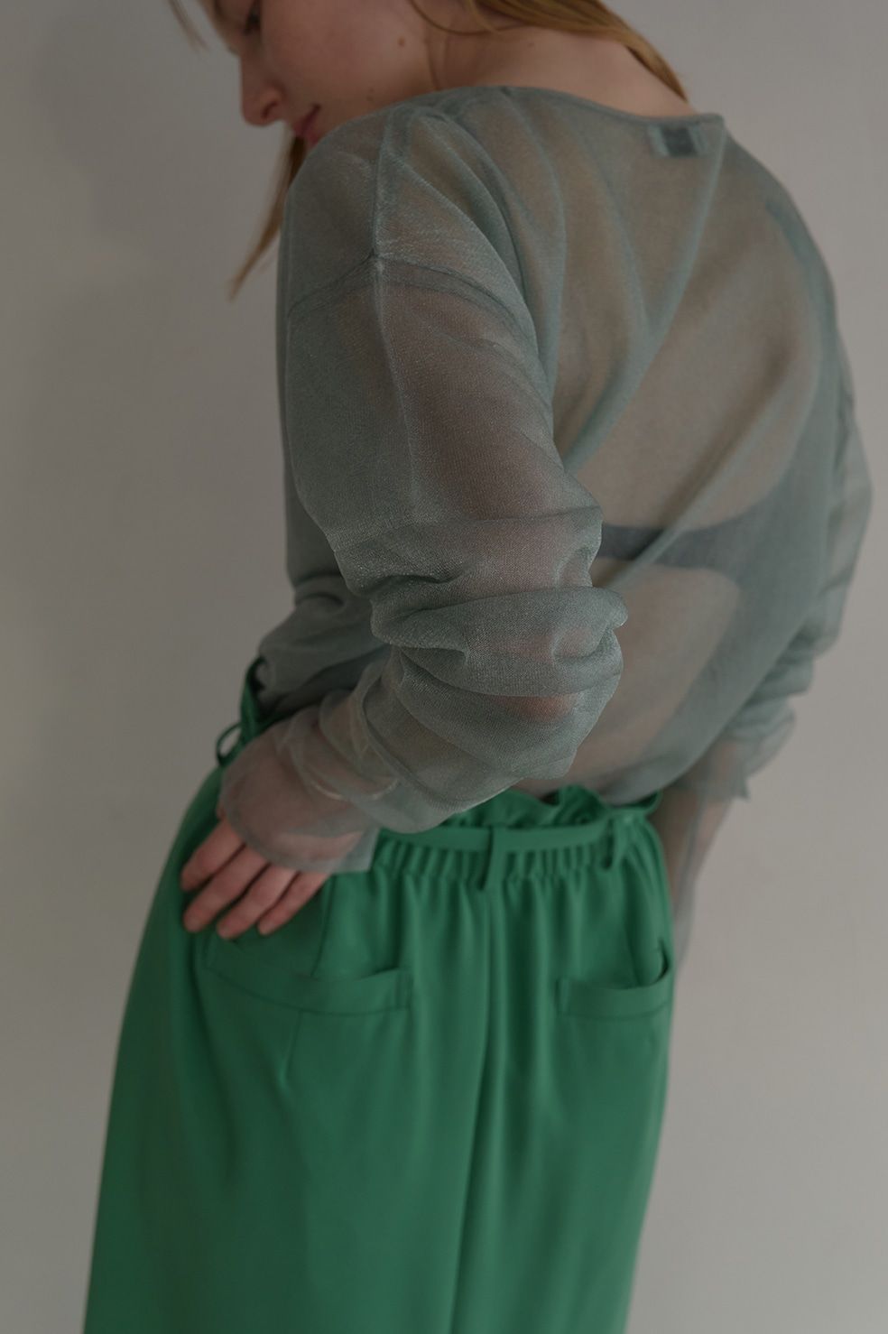 MANOF - ダブルレイヤード ニット - DOUBLE LAYERED KNIT - MINT